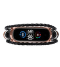 For Mi Band 4 watch Fashion Retro Strap For Mi Band 3/4 Wrist Strap Leather Strap Replacement Leather Beading Bracelet