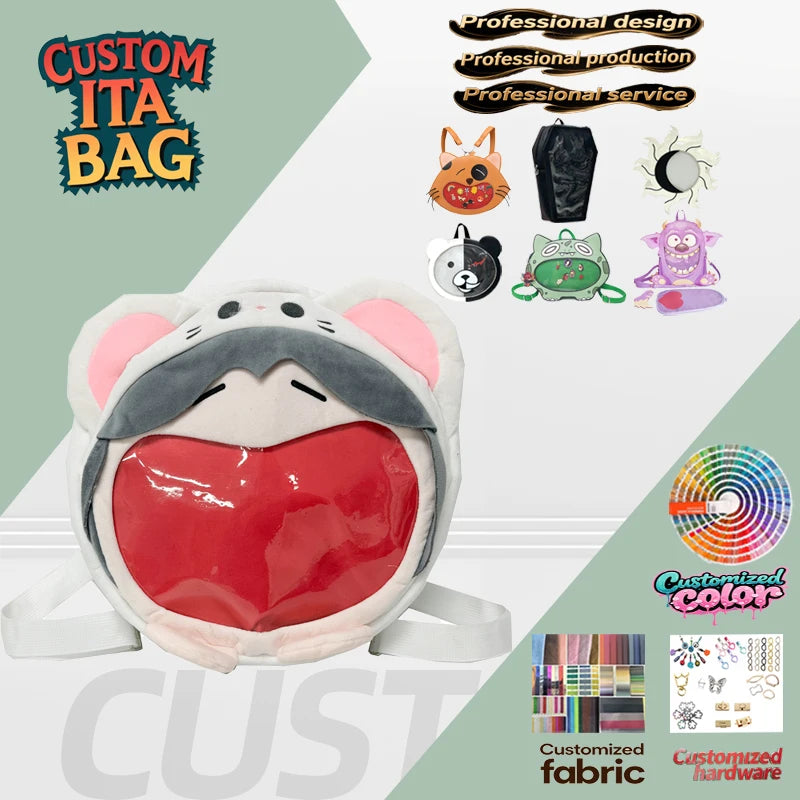Newest Custom Crossbody Bag Designer Cute Animal Plush Bag