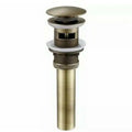JIENI Antique Brass Bathroom Vessel Basin Sink Over Flow Pop up Drain Assembly