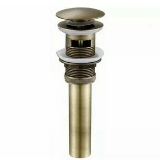 JIENI Antique Brass Bathroom Vessel Basin Sink Over Flow Pop up Drain Assembly