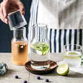 Japandi Style Eco-Friendly 350ml Glass Water Pot with Cups One-Person Tea Pots Kettles Water Cooling Function