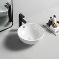 ODM OEM Sanitary Ware Ceramic Bathroom Lavatory Sink Round Shape Countertop Wash Hand Basin