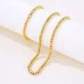 Wholesale Custom 18K Gold Plated Stainless Steel Bead Chain Bracelet Necklace Jewelry Set for Women
