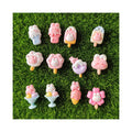 Kawaii Cartoon Animal Rabbit Ice Cream Flatback Resin Cabochon Decoration Crafts DIY Scrapbook Jewelry Making Accessories