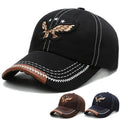 Men's Korean Version Sporty Baseball Cap Embroidered Eagle Trendy Personality Hat for Spring Autumn Summer-Wholesale