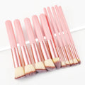Professional Beauty Tools Premium Synthetic Hair Pink Make up Blush Eyeshadow Foundation Brushes Cosmetic Makeup Brush Set