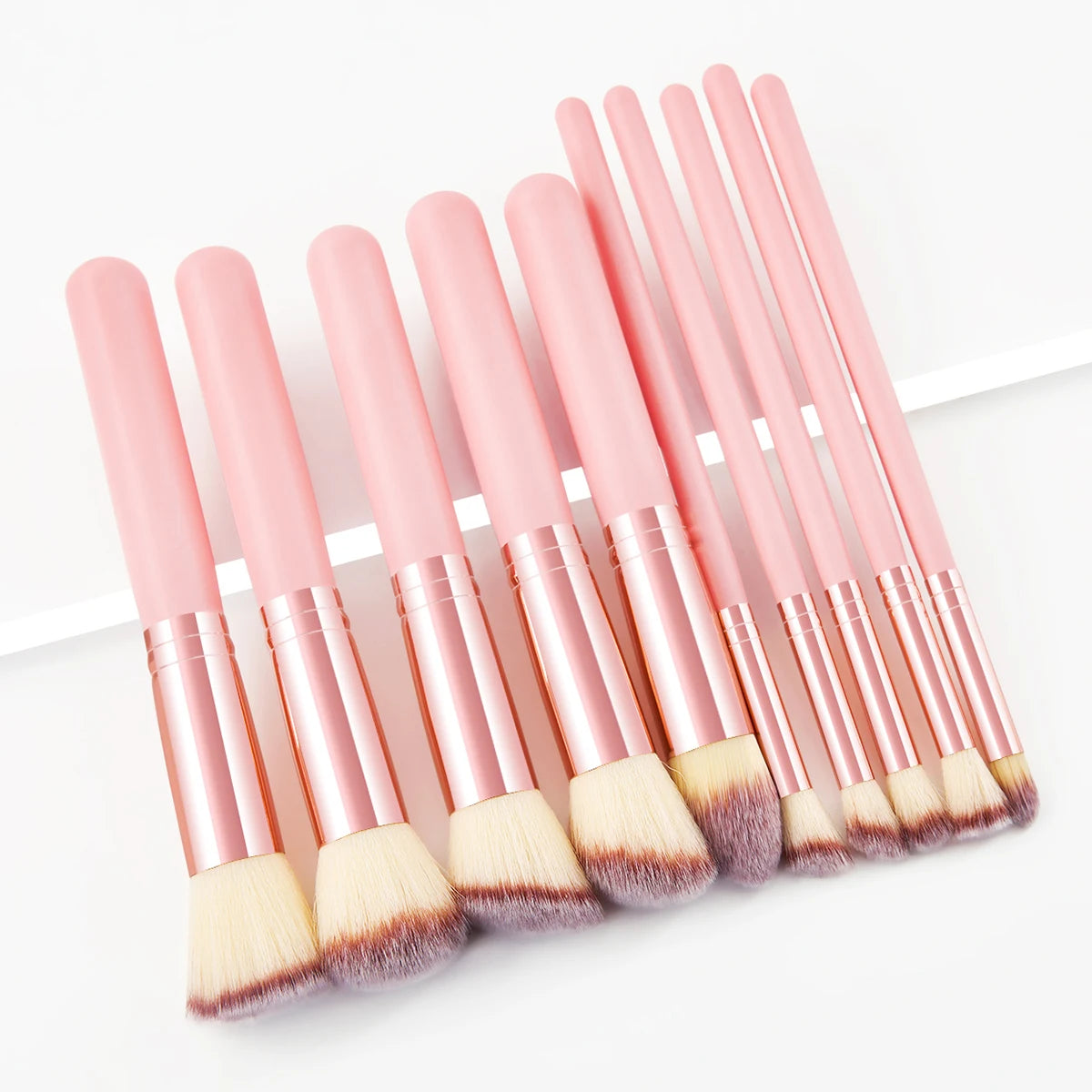Professional Beauty Tools Premium Synthetic Hair Pink Make up Blush Eyeshadow Foundation Brushes Cosmetic Makeup Brush Set