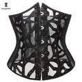 5 Busk Closure Summer Style Mesh Leather Underbust Gorset Vintage Women Waist Trainer Corset 2023 Plus Size Xs-xxxxxxl