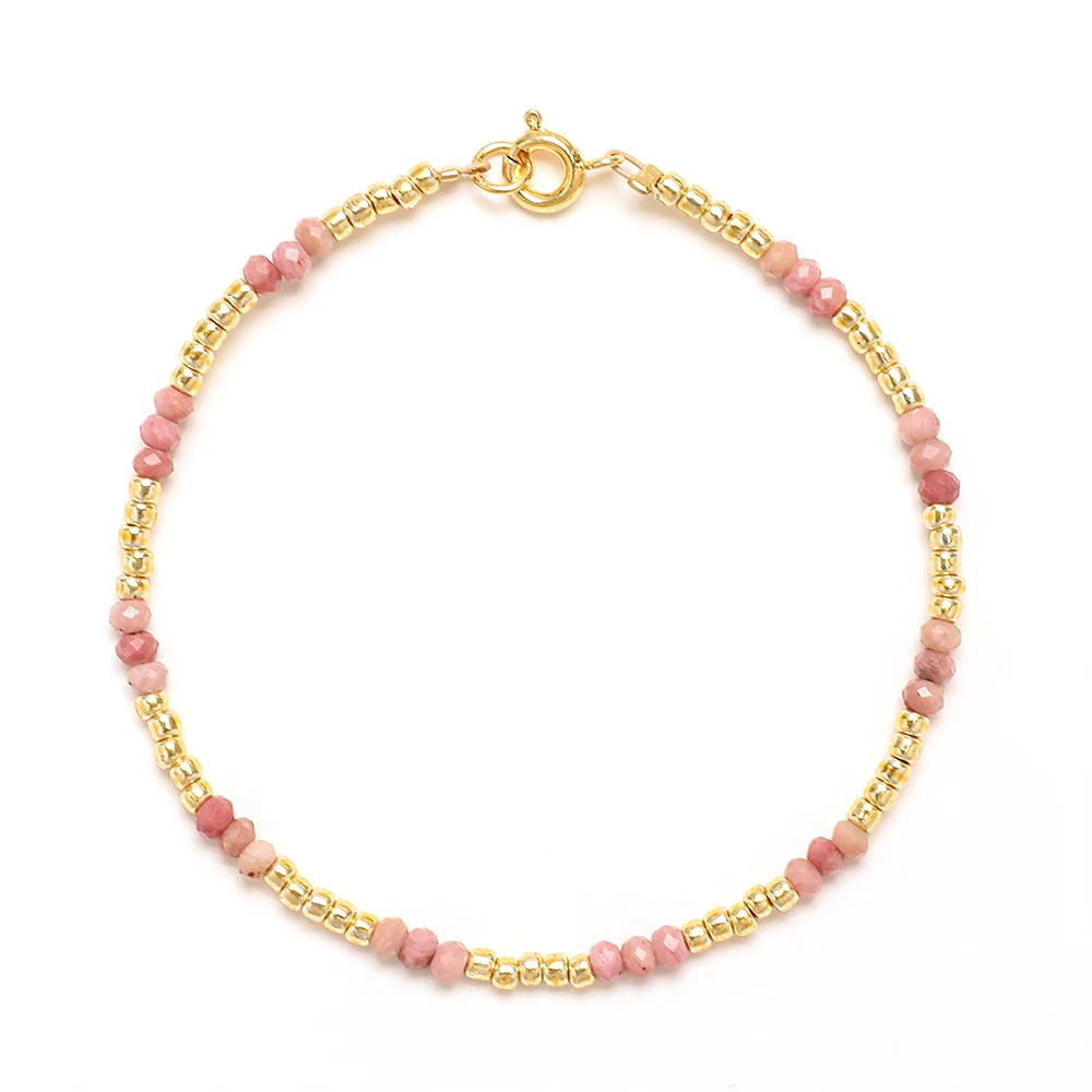 ZMZY New Gentle Miyuki Seed Beads Natural Stone Dainty Adjustable Bracelet Women Vintage Jewelry Gift