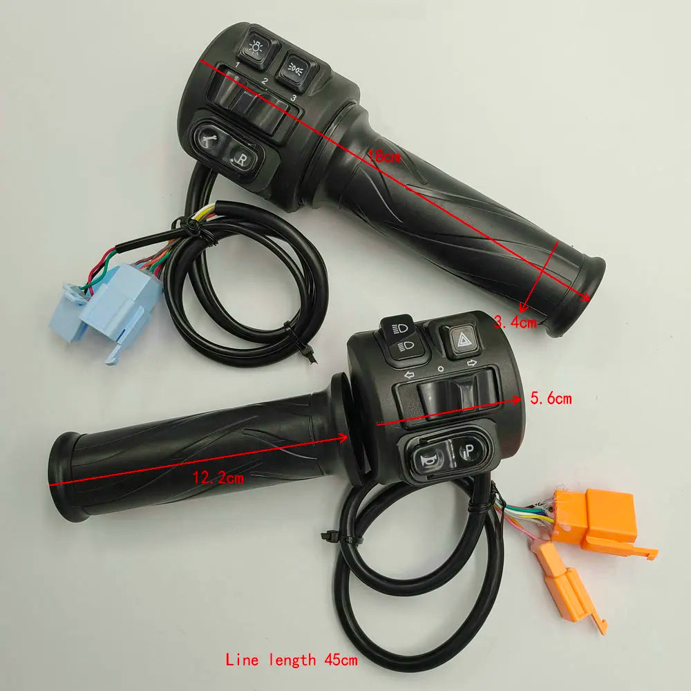 Electric Motorbike Rolling Handle+Combination Switch Turtle King SCOOTER Integrated THROTTLE EBIKE GRIP+LIGHT GEAR BUTTON