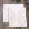 Simple Laser Card Cheap Customized Wedding Invitation with Envelope