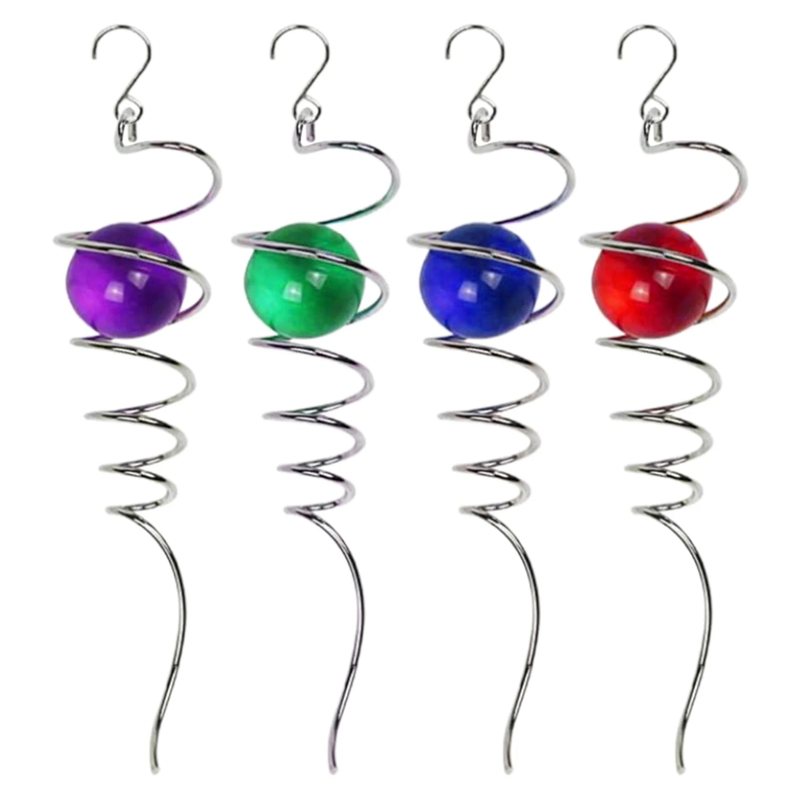 Factory Price Wind Chimes Gazing Ball with Spiral Tail Hanging Art Wind Spinner Stabilizer Garden Outdoor Hanging Decor