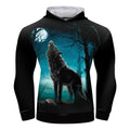 Men's Dragon Printed Jiu Jitsu Long Sleeve Hooded Sweater With Hat Fitness Autumn Running Gym Hoodies Boxing Men's Sweatshirts