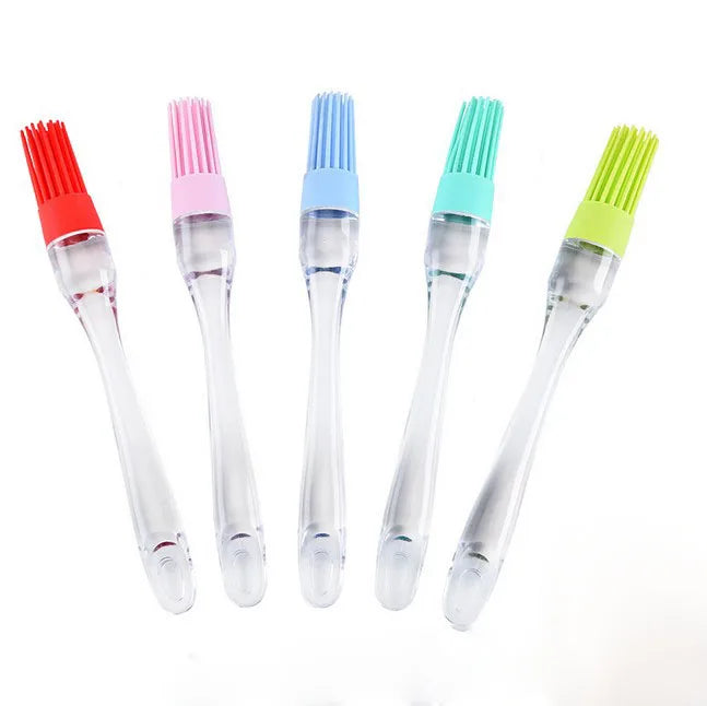 Transparent Cake Baking Utsensils Silicone Cooking Oil Brush BBQ Soft Kitchen Baking Tool