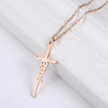 New Scapular Simple Design Christian Catholic Religious Stainless Steel Chain Jesus Cross Pendant Jesus Necklace for Women