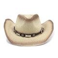 Outdoor Straw Hat Western Beach Paper Straw Summer Men's Cowboy Hat