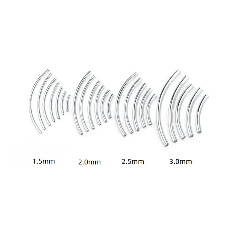 Hot Sale 925 Sterling Silver Hollow Tube DIY Jewelry Bracelet Accessories Sterling Silver Tube