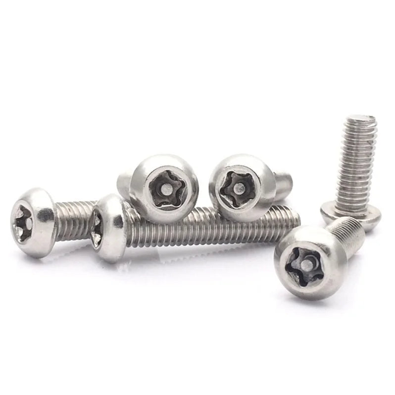 Polished Non-magnetic Torx Anti Theft Security Pan Head Machine Screw With Pin