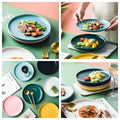 Nordic Tableware Creative 8-inch Ceramic Matte Glaze Family Tray Western Salad and Steak Plate