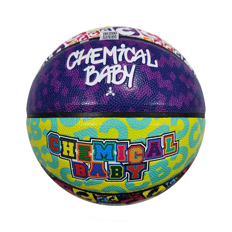 Factory Directly Custom Basketball All Printed Digital Printing Art Basketball Cheap Standard 29.5 Butyl Bladder Durable 620g