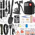 Emergency Survival Kit and First Aid Kit 142 in 1 Professional Survival Gear and Equipment with Molle Pouch for Men Camping