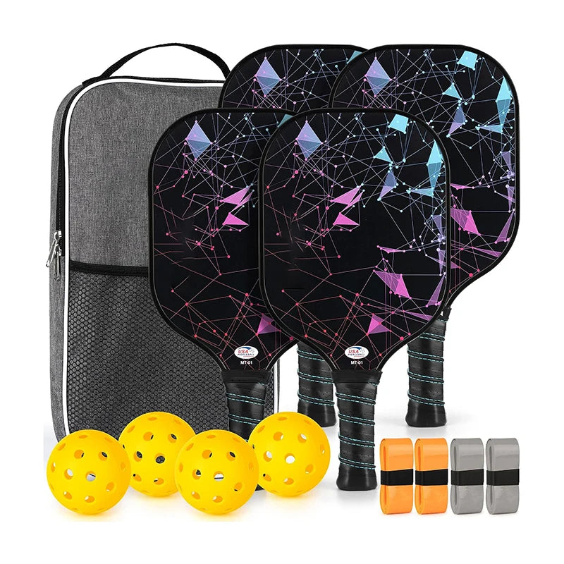 Top Sale USAPA Approved Honeycomb Core Quality Pickleball Paddle Set