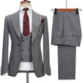 New Customized Senior Gray Men's Suit Fashion Casual Slim Men's Suit Jacket Trousers.