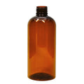 100ml Amber PET Plastic Boston Bottle with 24/410 Disc Top Cap Custom Logo Screen Printing