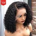 Brazilian Hair Lace Front Wig Short Bob HD for Lace Frontal for Black Women Raw Indian Hair Afro Kinky Curly Style