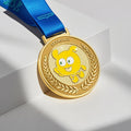 Factory Wholesale Wholesale Design Logo Zinc Alloy 3d Medals Gold Award Marathon Running Custom Metal Sport Medal