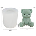 Ins Creative Teddy Bear Aromatherapy Candle Plaster Little Bear Honey Can Silicone Mold DIY Ice Block Mold