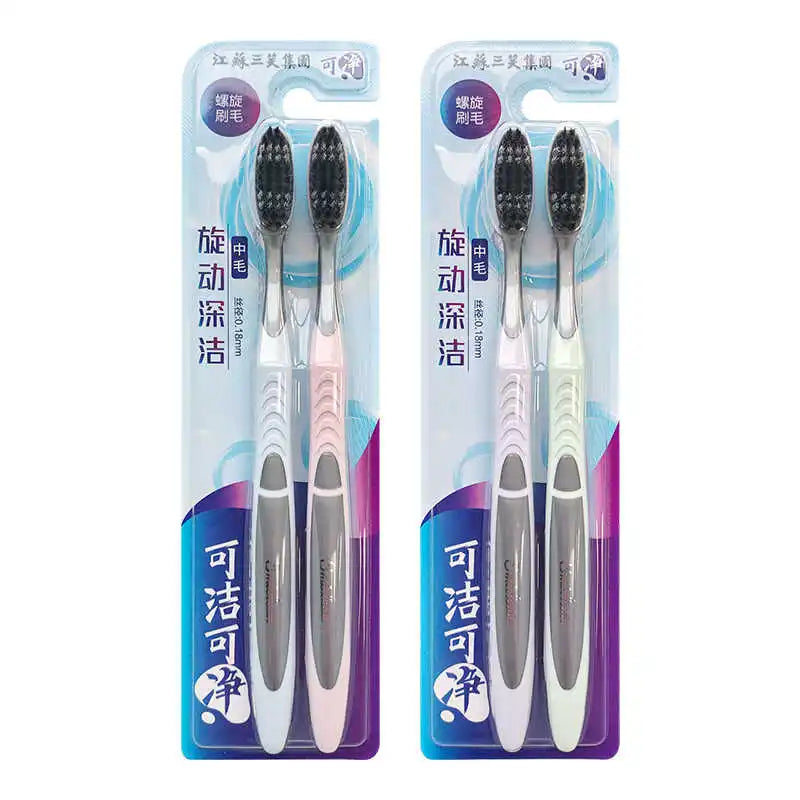 Custom Good Quality Home Use Soft Adult Plastic Spiral Filaments Toothbrush