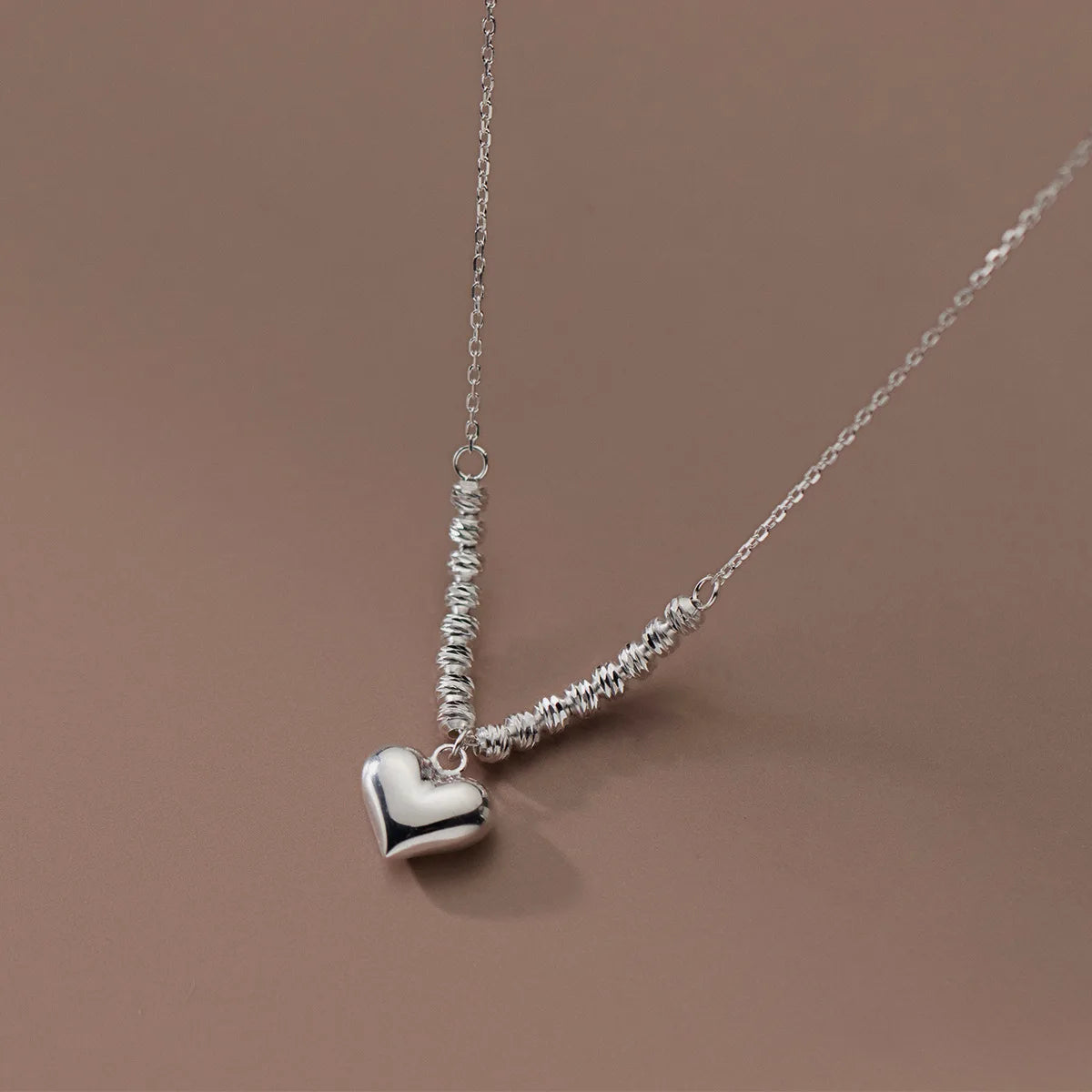 925 Sterling Silver Love Heart Shape Pendant Necklaces Fashion Jewelry Necklace for Women