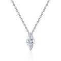 S925 Sterling Silver Premium Eye Moissanite Necklace Classic Engagement Gift with Gold Plating-for Weddings