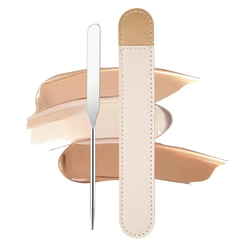Custom Logo Stainless Steel Makeup Foundation Spatula Mixing Stick Eye Shadow Cream Pigments Cosmetic Makeup Tool