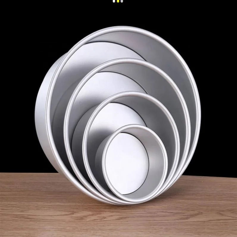 4-12 Inch Round Chiffon Cake Mould with Anode Solid Base and Non-stick Solid Base