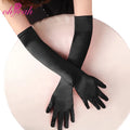Wholesale 55cm Classic Style Full Finger Satin Gloves Elegant Women's Long Simulated Silk Bridal Gloves