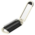 Foldable Luxury Portable Hair Brush Kit with Mini Removable Mirror Travel Comb and Air Cushion Mirror Plastic Handle