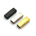 Classic Stainless Steel Jewelry Findings 12*6mm Side Opened Clasp for Leather Woven Bracelet DIY Jewelry Making