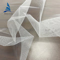 63\" Polyester Stiff Recycled Mesh Designed Fabric Very Stiff for Bridal Tulle Embroidery Knitted with Soft Pattern Wedding Use