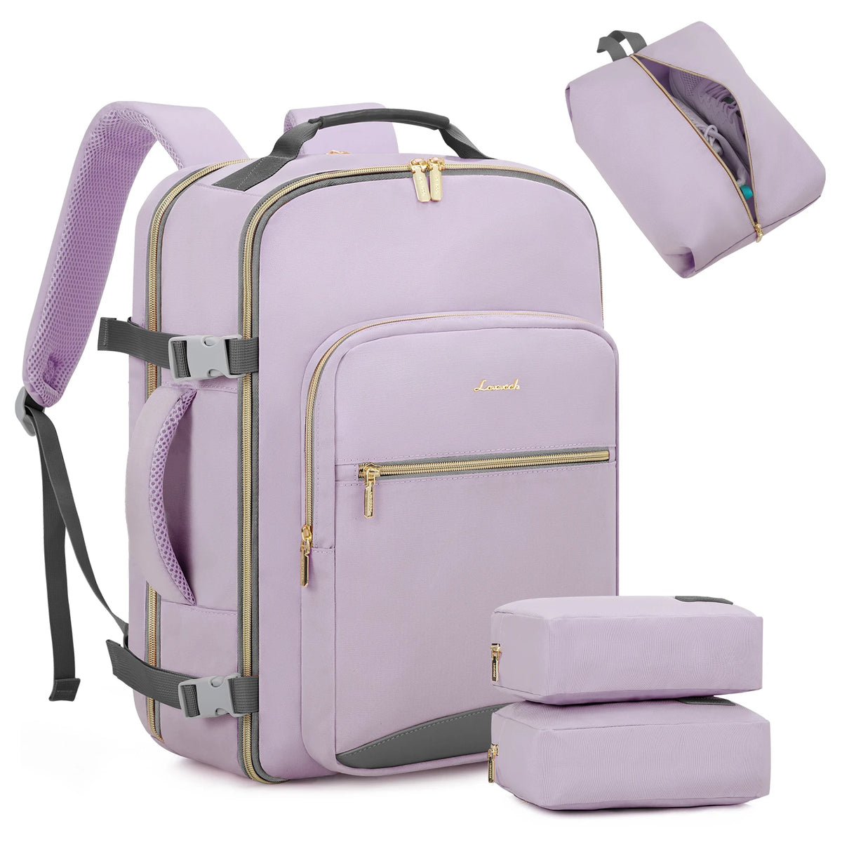 LOVEVOOK 2024 New Style Multifunctional 40L Travel Laptop Backpack Bags Large 4pc/set Fashion Business Outdoor Backpack Unisex MegaBDM