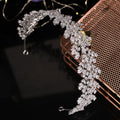 Echsio Crystal Hairbands Newest Bridal Fancy Wedding Clear Tiara for Women Jewelry Wholesale Gift Party Romantic CZ Stone BC6070