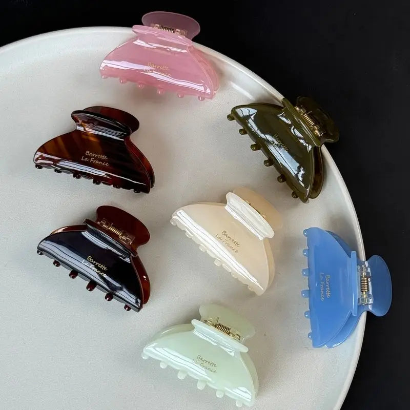 Korean Version of Temperament Ins Acetic Acid Hairpin Small Clip Korean High-grade Sweet Back Hair Shark Clip