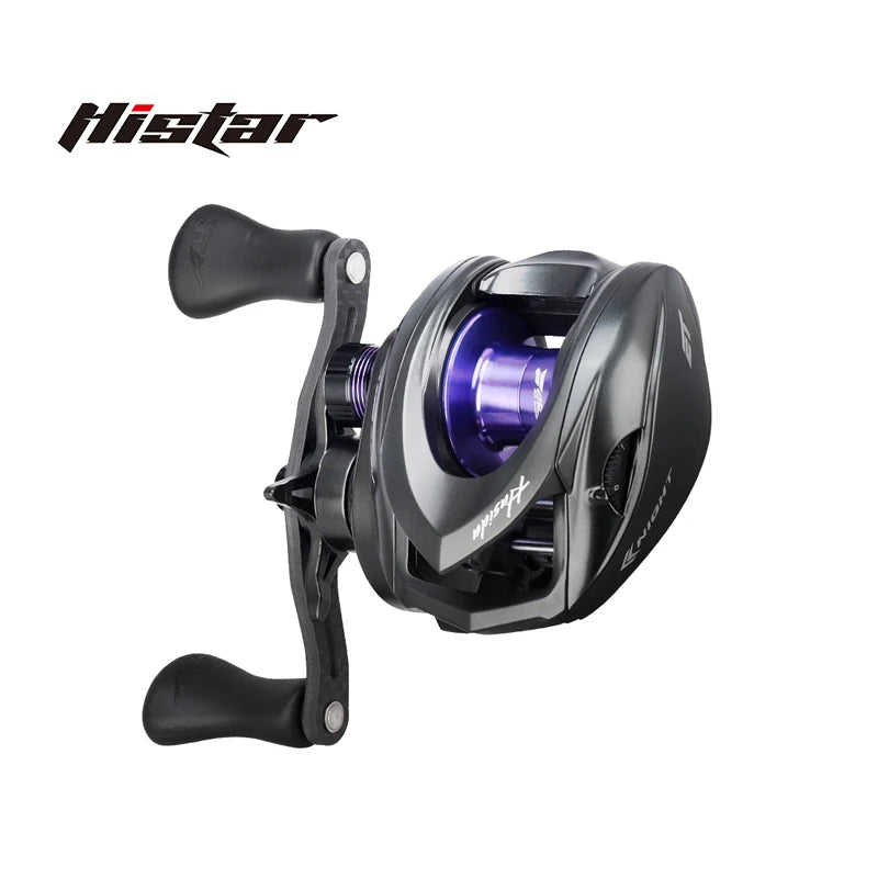 HISTAR Black Knight Elite Aluminum Magnesium Alloy Rotor 143G Magnetic Brake 7.1:1Ratio 5KG Drag Power Baitcasting Fishing Reel