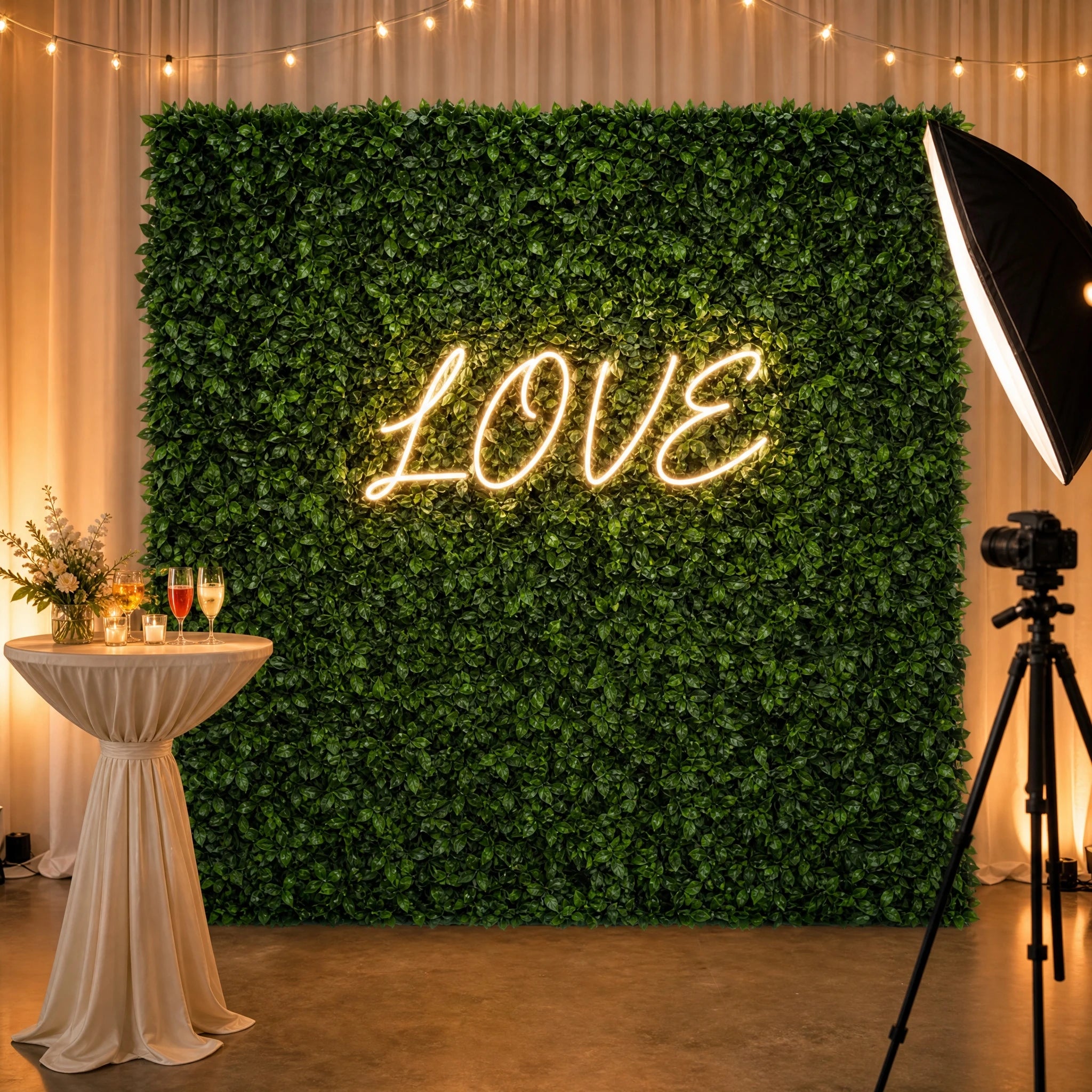 Decoration Faux Boxwood Panels Hedge Backdrop Artificial Plant Grass Green Wall Panel for Wedding