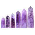 Hot Sale Fashion Multi-Sized Light Amethyst Natural Stone Hexagonal Pillar Decoration Office Ornament Tower Stone Craft DIY Gift