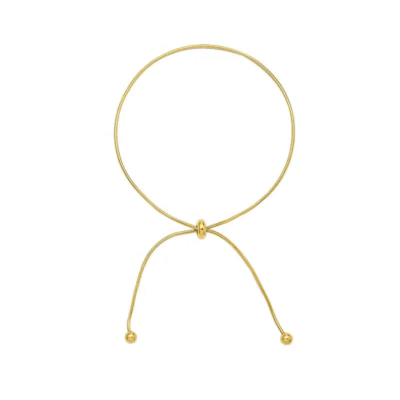 New Arrival Unique Style Adjustable Gold Plated Minimalist Stainless Steel Anklet for Daily Wear Beach Party Casual Occasions