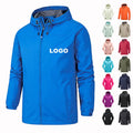 Manufacturer Custom Plus Size Men's Jackets Outdoor Hiking Waterproof Windbreaker Full Zipper Jackets & Coats for Men