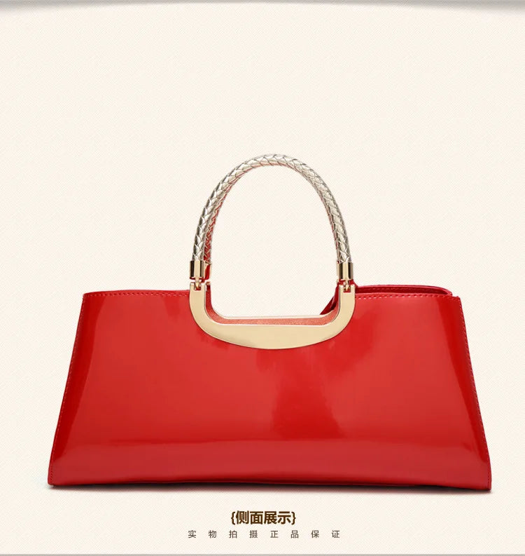 Wholesale Products Fashion Purses Patent Pu Leather Bags Women Ladies Handbags Genuine Leather