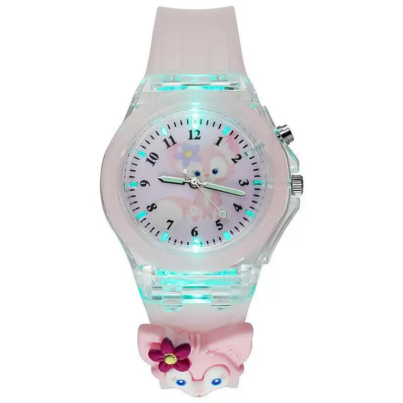 Children Girls Boys Students Rubber Fruit Luminous Light Flash up Watches Birthday Gift Party Quartz Watches